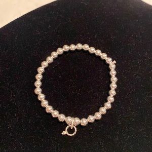 Power Beads by Jen beaded silvertone bracelet